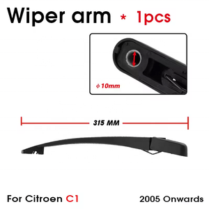 Accessori Auto, Spazzola Tergicristallo Posteriore 305mm + Braccio 315mm per <span class=keywords><strong>Citroen</strong></span> <span class=keywords><strong>C1</strong></span> dal 2005 in Poi - Product Image 4