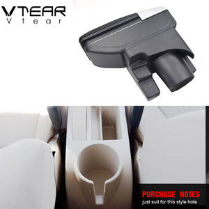 Accoudoir en cuir de qualité garantie, caisse de rangement intérieure à filetage rouge, ABS, repose-bras, accessoire <span class=keywords><strong>pour</strong></span> voiture <span class=keywords><strong>Ford</strong></span> <span class=keywords><strong>Fiesta</strong></span> 3 MK7, magasin central - Product Image 2