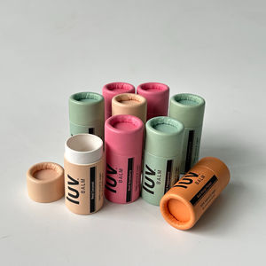 Wholesale Mini Lip Balm in Organic Cardboard Packaging Custom logo Chapstick Container Luxury <b>Sunscreen</b> Round Craft Paper Tube - Product Image 1