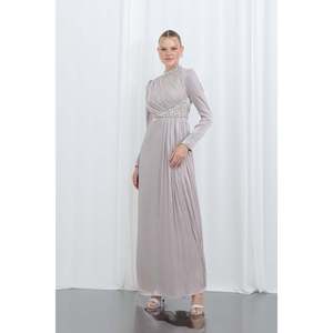 Abrigo Largo Elegante de Piel Sintética Color Visón para Mujer, Marca Puane, Mangas Largas, Cierre de Botones, Ecológico, Cálido y Transpirable - Product Image 1