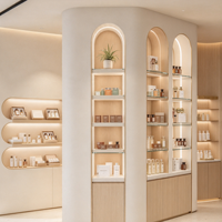 Vitrine Murale Moderne en Acier et Marbre avec LED, Écologique et Durable, pour Présentation de Parfums – Fabricant d'Armoires de Présentation Personnalisées pour Magasins de Parfums