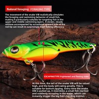 Hameçon triple anti-rouille avec revêtement en téflon, leurre vibrant en métal pour la pêche en kayak