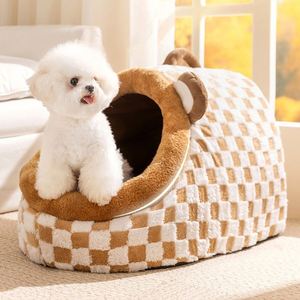 Luxurious Modern Eco-Friendly Polyester Fiber Pet <b>House</b> <b>Bed</b> Spacious Design Dogs Cats Small Animals-Anti-Slip Washable Warmth - Product Image 3