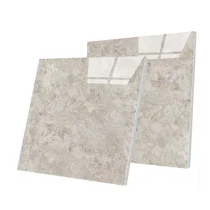 Pedra artificial melhor preço design do banheiro moderno cinza mármore telha de cerâmica piso em mármore
