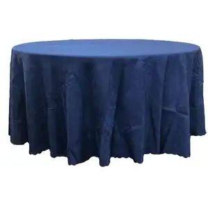 Hot sale cheap navy blue jacquard 120 round table cloth