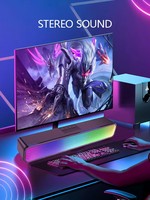 Altavoz Portátil - Doble Driver, Sonido Estéreo HiFi, Bajos Envolventes, Luz LED de Colores para Cine en Casa, PC, TV, Fiestas