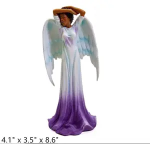 Diva Angel Polyresin Beeldje (4.1 "X 3.5" X 8.6 ") Fan-01, Paars