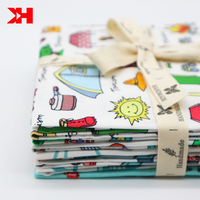 Zorn-tissu prédécoupé, lot de 6 pièces, fat quarter de tissu numérique, pour gâteaux