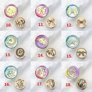 1,5 cm mini grabado láser sello de fuego sello de cera cabeza de cobre lindo animal <span class=keywords><strong>flor</strong></span> álbum de recortes sello de sellado al por mayor - Product Image 3