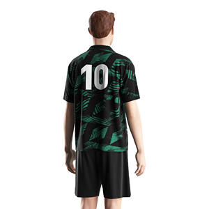 Camiseta de fútbol con cuello de polo y cuello en V, tela de secado rápido y paneles de gestión de la humedad para juegos competitivos y campos de entrenamiento - Product Image 4