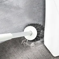 Jehonn-cepillo de baño TPR suave y creativo, limpiador de inodoro con soporte