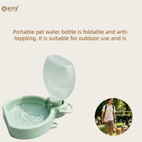 Fontaine à eau portable en PP fabriquée en usine pour la promenade des chiens en extérieur, l'abreuvement et l'alimentation des chats, fournitures pour animaux de compagnie