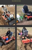 Mini-tracteur chenillé télécommandé XLC pour rizières, 2 roues motrices, transmission par engrenages agricole, moteur 25 CV, pompe haute performance, compact
