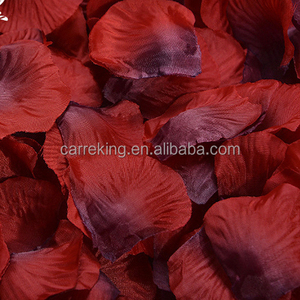 Pétales de rose en soie artificielle 250 pièces Pétales de fleurs artificielles Pétales de demoiselle d'honneur pour centre de table de mariage Rouge vin - Product Image 5