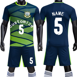 Los niños adultos en nombre y número de impresión de Futbol camisas traje de pantalones cortos <span class=keywords><strong>camisetas</strong></span> de fútbol - Product Image 1