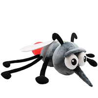 Peluche géante insecte microbien moustique, animal en peluche personnalisé, rembourrage en coton PP, matériau polyester, couette brodée