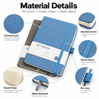 Carnet en cuir PU A5 personnalisé avec élastique et attache pour stylo – Vente chaude
