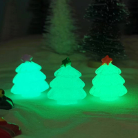 Figurines de Noël miniatures en résine phosphorescentes en gros, décorations de Noël miniatures et ornements de micro-paysages