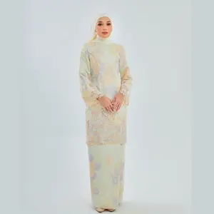 SIPO时尚印度尼西亚马来西亚女性现代Baju Raya Kurung Borong吉打州2022印花正式Kebaya Baju Kurung