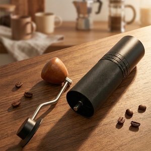 Moulin à <span class=keywords><strong>café</strong></span> manuel professionnel en acier inoxydable avec meules CNC en alliage d'aluminium, moulin à main pour expresso et cafetière à piston, design compact - Product Image 5