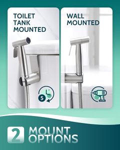 <strong>Handheld</strong> <strong>Bidet</strong> <strong>Sprayer</strong> Set Premium Stainless Steel Adjustable Water Pressure Jet Spray Feminine Wash Muslim <strong>Bidet</strong> <strong>Sprayer</strong> - Product Image 5