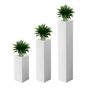 Colonna di <span class=keywords><strong>plastica</strong></span> decorativa da <span class=keywords><strong>giardino</strong></span> in stile romano bianco di diverse dimensioni per vaso di fiori - Product Image 4