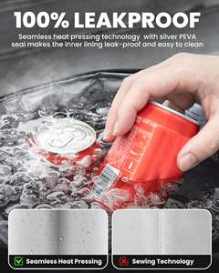 Sac à dos isotherme étanche <span class=keywords><strong>21L</strong></span> 2 compartiments isolés sac isotherme portable pour camping plage voyage déjeuner boisson glace - Product Image 4