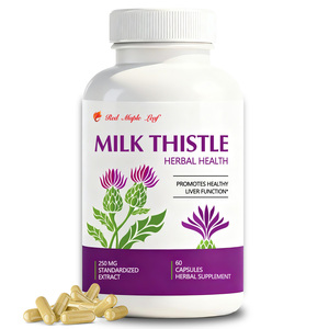 Capsules de chardon-marie biologique - Extrait de silymarine à 80%, complément alimentaire pour le soutien du foie, approvisionnement en vrac certifié GMP - Product Image 2