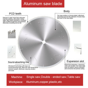 Lame de scie circulaire industrielle à pointe diamantée 120T pour la découpe d'aluminium, de portes, de fenêtres, de barres en aluminium et de métaux - Product Image 2