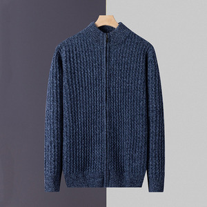 Tốt Nhất Bán Chất Lượng Cao Cashmere Áo Len Người Đàn Ông Mùa Đông Dày Ấm Thanh Lịch Dây Kéo Đan Cardigan Len Áo Len - Product Image 1