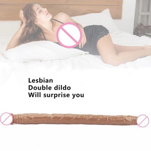 Consolador grande de doble Cabeza simulada para lesbianas, masturbador lésbico, consolador Extra largo Gay, Juguetes sexuales para mujeres - Product Image 5