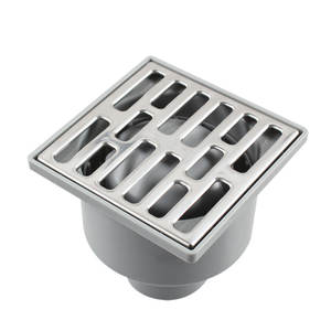 WaiiHO 035 - Drenaje de Piso Cuadrado Moderno, Acero Inoxidable 304, PVC Pulido, Acabado Electrochapado, Filtro Extraíble Antiobstrucciones - Product Image 1