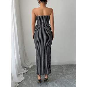 Conjunto de Top Tubo a Rayas y Falda Larga para Mujer 2026, Cintura Alta, Sin Mangas, Control de Abdomen, Prenda Moldeadora para Salir - Product Image 5