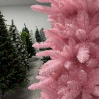Fabricant OEM, arbre de Noël en PVC rose de 4 pieds, 5 pieds, 6 pieds, 7 pieds, 8 pieds avec support en métal blanc pour la décoration intérieure des fêtes