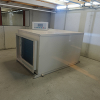 Déshumidificateur industriel de plafond 158L D, système de séchage d'air par conduits pour entrepôt commercial, unité de contrôle d'humidité automatique
