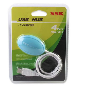 เอสเอสเค 4 พอร์ตยูเอสบีฮับยูเอสบี 2.0 พลาสติกสำหรับขยายคอมพิวเตอร์ - Product Image 5