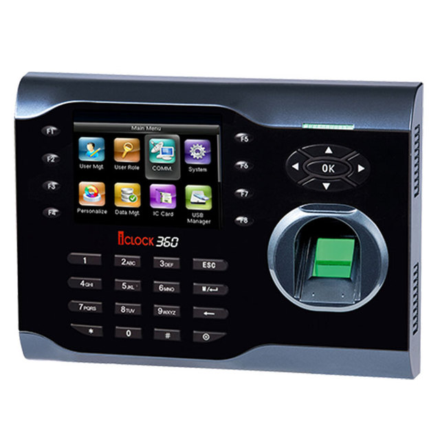 ZK Software Iclock360 Biometric Fingerprint (8000) Password Employee Time Attendance Machine 2.8" TFT Color Screen TCP/IP/USB