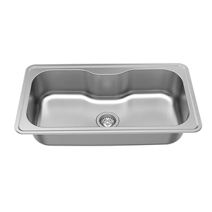 Fregadero de acero inoxidable curvo empotrable personalizado, de una pieza, estándar, prefabricado, de gran profundidad, con canal de grifo integrado para gabinetes. - Product Image 6