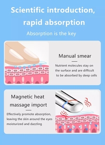 Soin anti-âge pour les yeux, massage chaud, élimination des cernes, masseur électrique pour les yeux, rouge et bleu, anti-rides, massage des yeux - Product Image 6