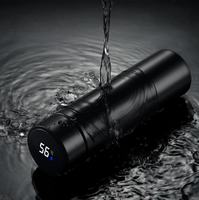 Bouteille d'eau intelligente en acier inoxydable de 500 ml pour l'extérieur, avec rappel de température et écran LED, idéale pour les voyages et comme tasse.