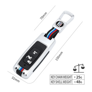 Étui de protection pour clé de voiture en alliage de zinc et gel de silice pour <span class=keywords><strong>Honda</strong></span> Motor PCX 160 Click <span class=keywords><strong>125</strong></span> Vario 208 ADV S Coopy, avec porte-clés et pochette - Product Image 4