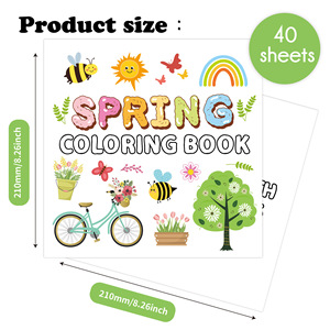Nuovo Prodotto Transfrontaliero: Libro <span class=keywords><strong>da</strong></span> <span class=keywords><strong>Colorare</strong></span> in Carta <span class=keywords><strong>per</strong></span> la Primavera, 40 Pagine, Cartoni Animati e Doodle, <span class=keywords><strong>per</strong></span> Bambini dai 4 Anni in su, Semplice e Facile anche <span class=keywords><strong>per</strong></span> <span class=keywords><strong>Adulti</strong></span> - Product Image 3