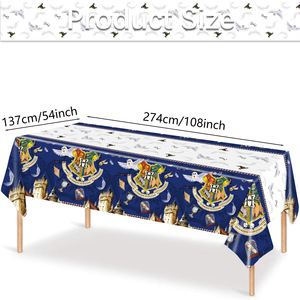 Ensemble de fournitures pour fête <span class=keywords><strong>Harry</strong></span> <span class=keywords><strong>Potter</strong></span>, assiettes en papier, serviettes, nappe, couverts, 60-80 pièces, décoration d'anniversaire, fête d'enfants - Product Image 3