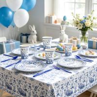 personnalisé fête d'anniversaire décoration motif fête vaisselle jetable assiettes et tasses en papier ensemble