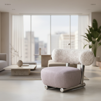Petit canapé incurvé pour appartement, fauteuil de designer pour chambre à coucher, fauteuil de détente pour salon, balcon, canapé paresseux, chaises pour hôtel et restaurant