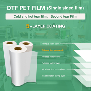 Pellicola DTF per Trasferimento a Caldo ad Alta Temperatura da 60 cm, Popolare, per Abbigliamento, Rotolo di Pellicola PET per <span class=keywords><strong>T</strong></span>-<span class=keywords><strong>shirt</strong></span> su Misura - Offerta Speciale - Product Image 2