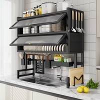 Meilleure vente : Égouttoir à vaisselle moderne en acier au carbone pour évier de cuisine, double niveau, avec fonctions imperméables et anti-poussière