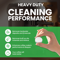 Tablet Pembersih Kerak Mesin Kopi Ramah Lingkungan, Efervesen, Tidak Beracun, Bebas Residu untuk Penggunaan Rumah Tangga & Komersial