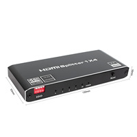 Divisor Metálico Ultrafino 2.0b, Distribuidor 1 Entrada a 4 Salidas, HDCP 2.2, 4K a 60Hz, Compatible con EDID, Gestión de Energía