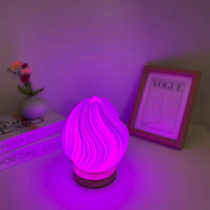 Nordic Small Desk Lamp <b>Remote</b> <b>Control</b> 16 Color Atmosphere Desk Lamp High-end Feeling Bedroom Romantic Decoration LED Night Light - Product Image 6